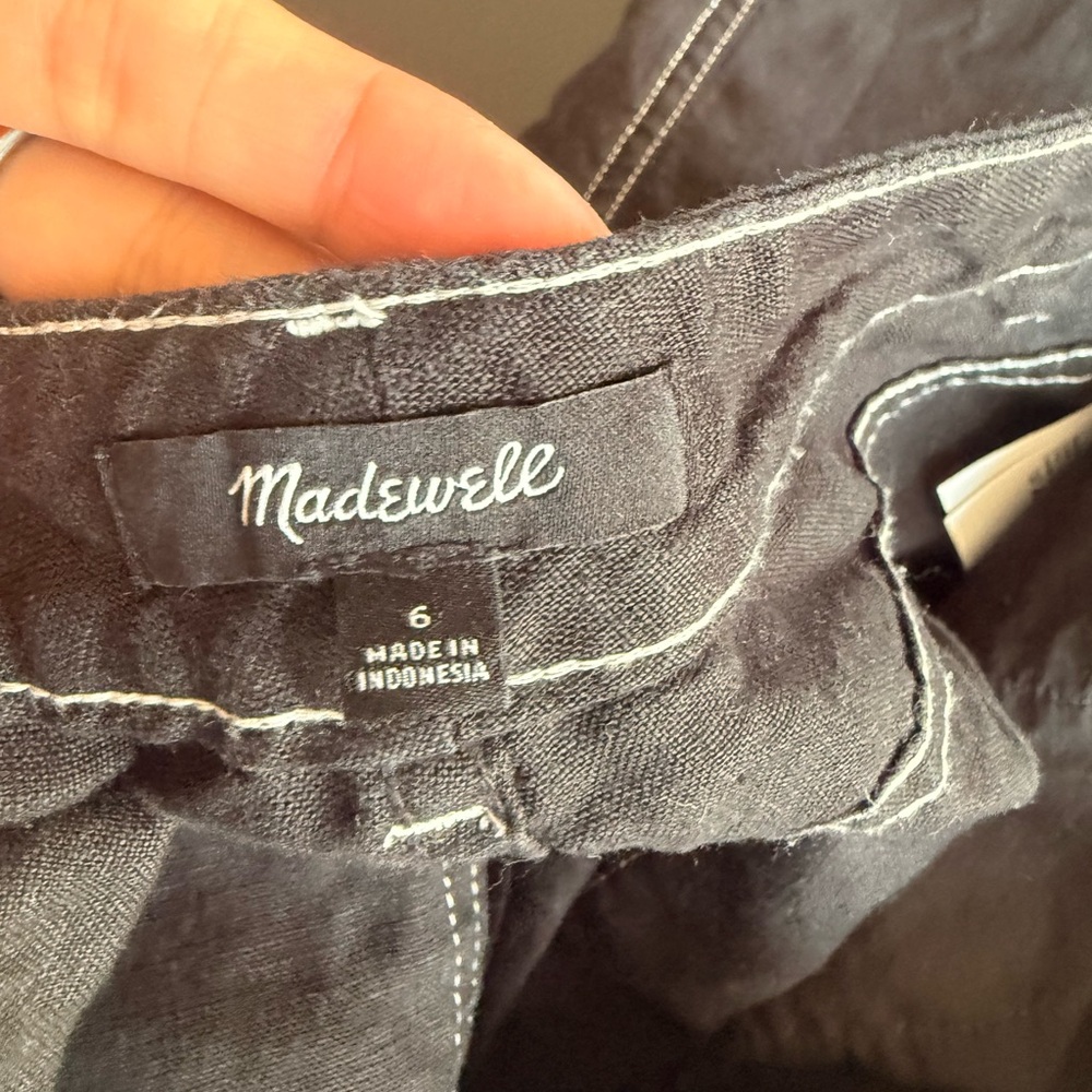 Madewell The Zoe Relaxed Wide Pant in 100% Linen - Picture 3 of 7